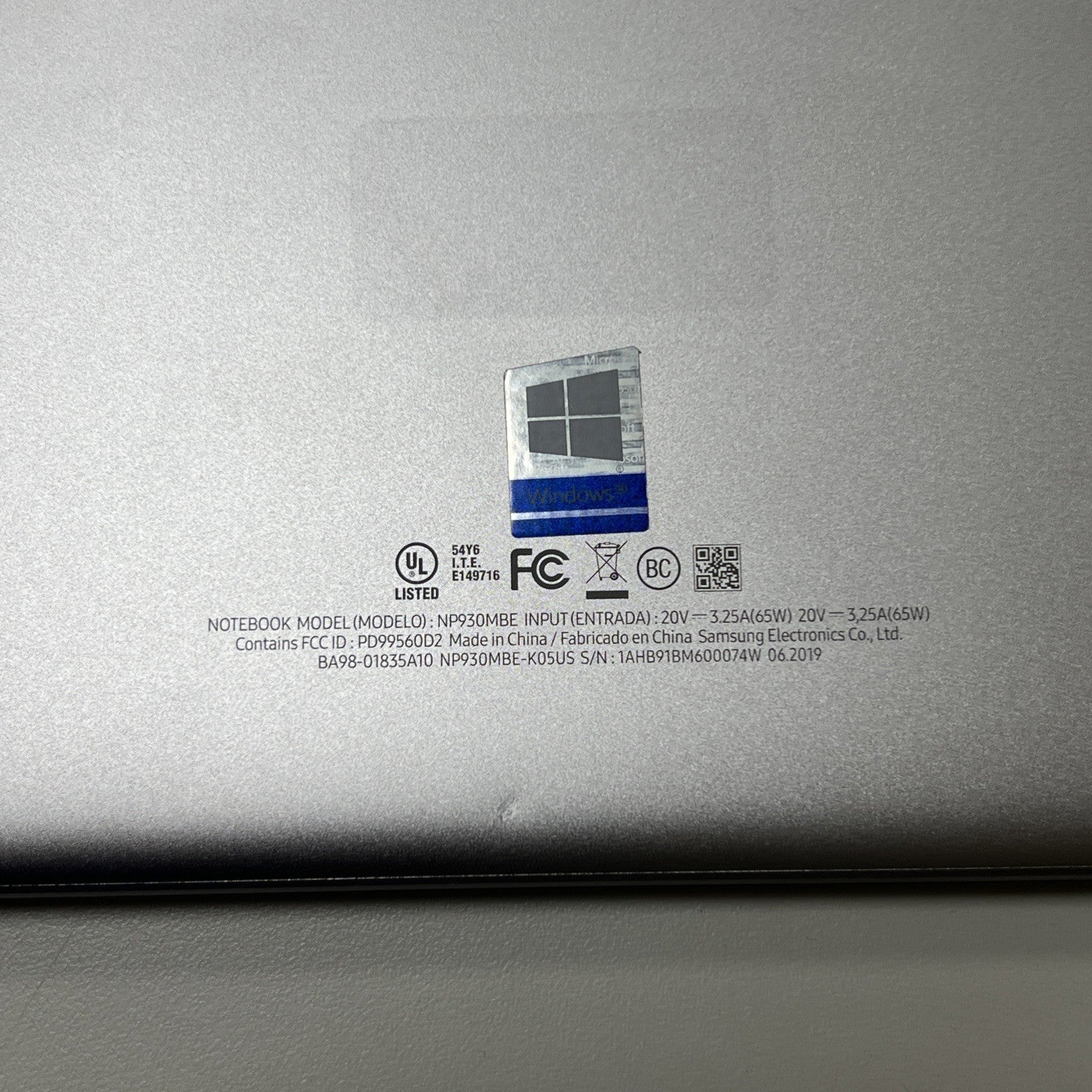 SAMSUNG NOTEBOOK 9 PRO 13” i7-8565U 16GB RAM 512GB 1.80GHz WIN 11PRO