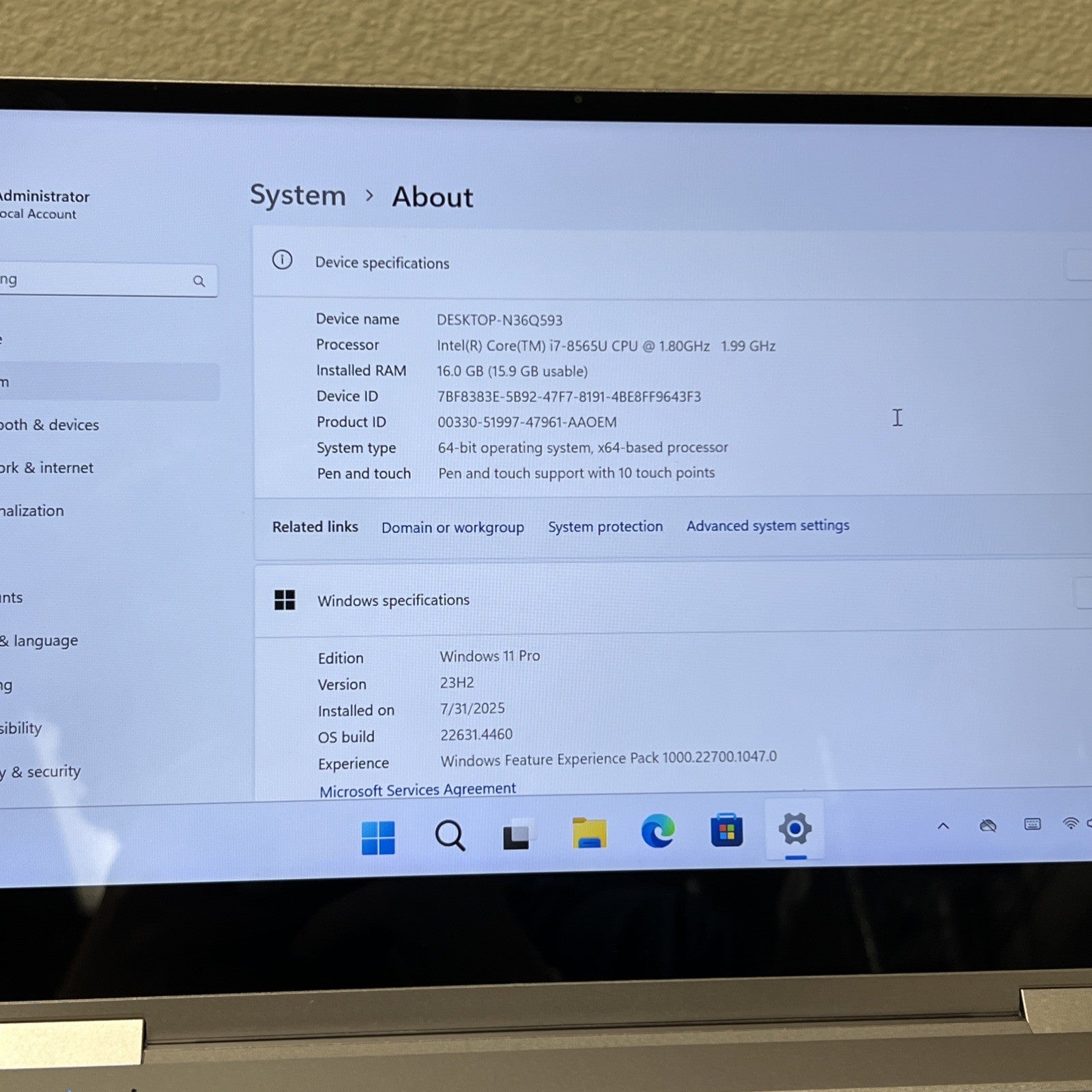 SAMSUNG NOTEBOOK 9 PRO 13” i7-8565U 16GB RAM 512GB 1.80GHz WIN 11PRO