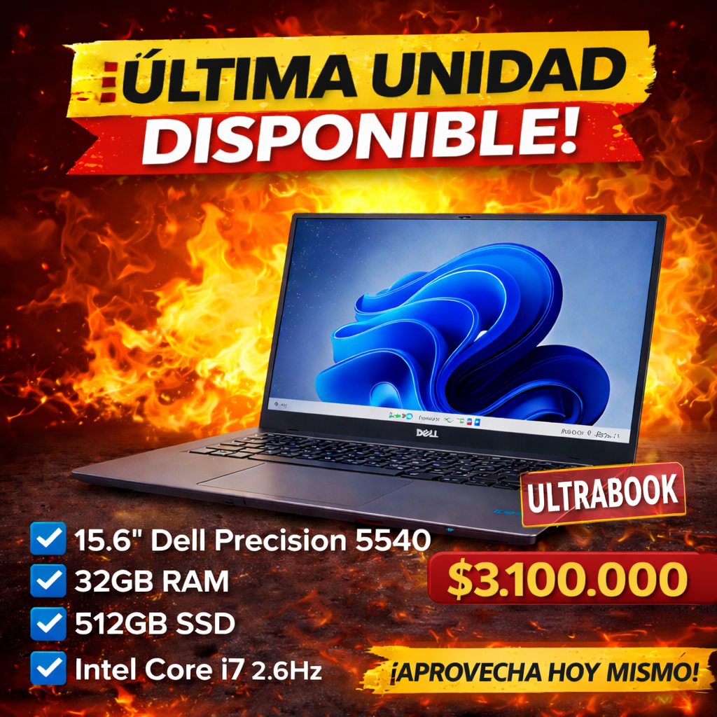 DELL PRECISION 5540 15.6'' (512GB SSD INTEL CORE i7-9850H 2.6GHz 32GB RAM)